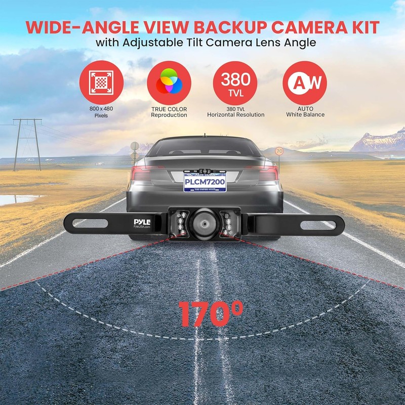 Pyle Backup Car Camera & Rear View Mirror Monitor Screen