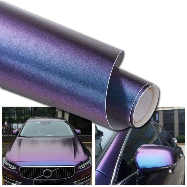 ATMOMO Purple to Charming Blue Matte Metallic Chameleon Car Vinyl