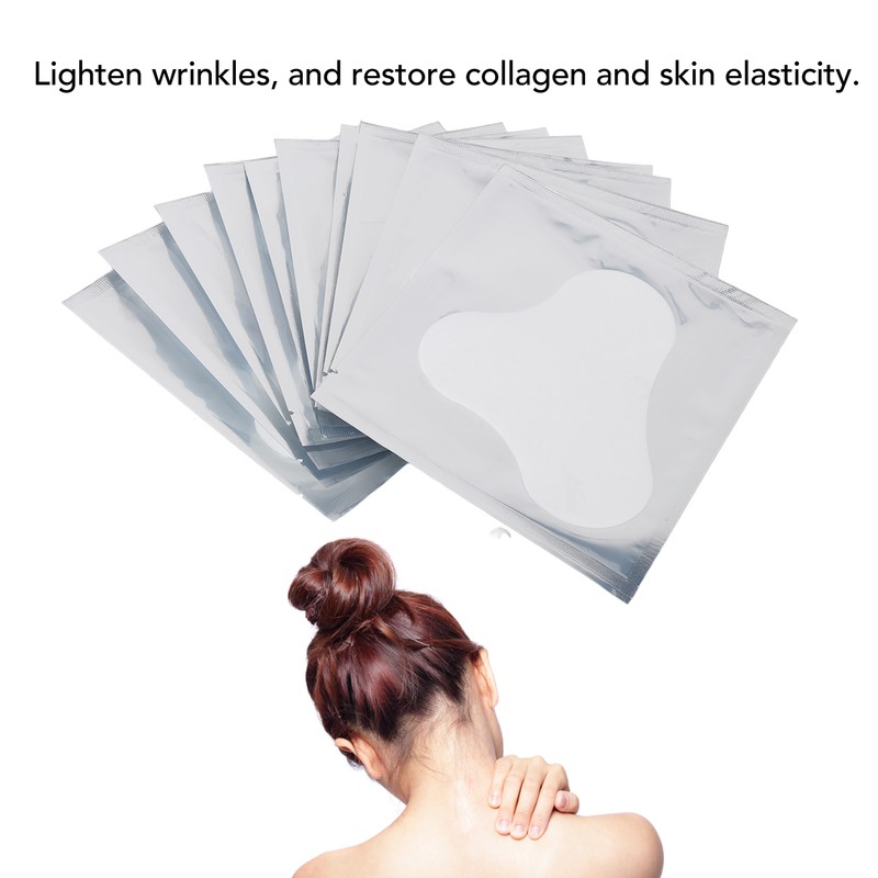 10pcs Neck Wrinkle Pads Hydrogel Neck Back Wrinkle Patch Locks