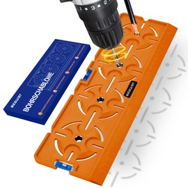 WEGLUST Drilling template with spirit level and 30 cm ruler - for sockets/flush-mounted boxes (71 mm) - electrical installation, drywall - with drill bit - precision for DIY and professionals