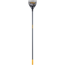 True Temper 2919100 Poly Shrub Rake with Cushion Grip, 8", Gray