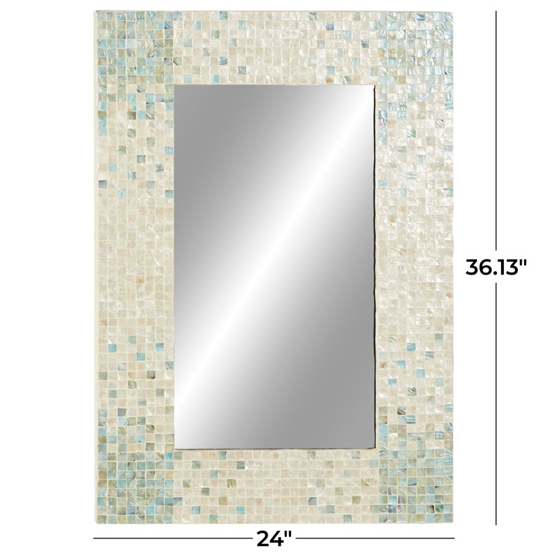 Deco 79 Mother of Pearl Shell Handmade Room Wall Mirror