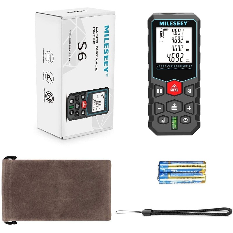 Mileseey Laser Measure 131Ft 40m Digital Distance Meter with Mute