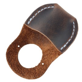 Toprank Leather Thumb Guard for Wood Carving - Premium Full Grain Leather Finger Protector, Handmade Carpenter Carving Kit Accessory (Tan)