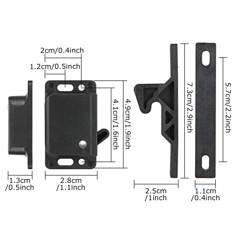 20 Pack Cabinet Door Latch RV Drawer Latch 10 LBS