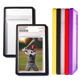 Pro-Tec Accessories Pack of 5 Graded Card Case Bumper Guards Compatible with 3.5 x 2.5 inches PSA Graded Cards, Includes 5 Plastic Card Storage Display Sleeve Protectors (Black)