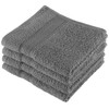 4 Pieces Grey Washcloths Quick-Dry, Highly Absorbent, Soft Feel Face