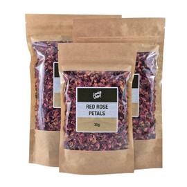 Lowhill Valley Red Rose Petals Herbal Tea - Handpicked Edible Flowers – No Additives or Preservatives – Organically Grown – 100% Pure – 50g