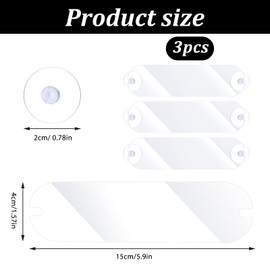 3Pcs Ez Pass Holder Transponder Holder EZ Pass Strips with Adhesive and 6Pcs Strong Suction Cups Toll Pass Windshield Easy to Install and Remove Fits Most Toll Passes