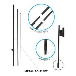 Heavy Duty Outdoor Ground Stake Swooper Flag Pole Kit by DreamController I 12ft Windless Stainless Steel Flag Pole Fits 8ft Feather Flag for Business & Advertising I Set 1