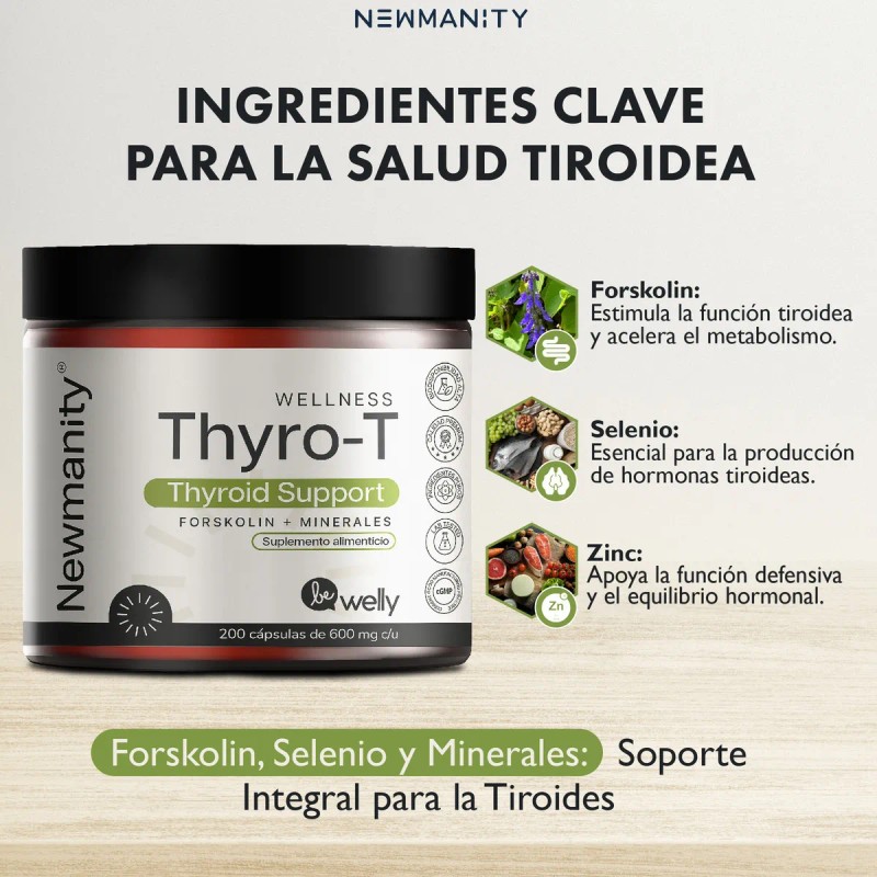 Suplemento en cpsula Newmanity MineralesVitaminas de Thyro-T x 200cpsulas