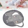 Baby Play Mat Round Cartoon Elephant Pattern Soft Cotton Decoration