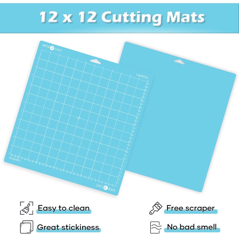 HTVRONT HTVRONT Light Grip Cutting Mats for Cricut, 2 Pack