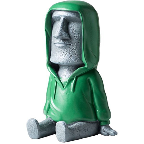 ZKSYLSM ZKSYLSM Moai Statue Phone Holder Easter Island Moyai Figurine
