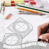 Pack of 2 Protractor, Military Plan Pointer, Template for Tactical