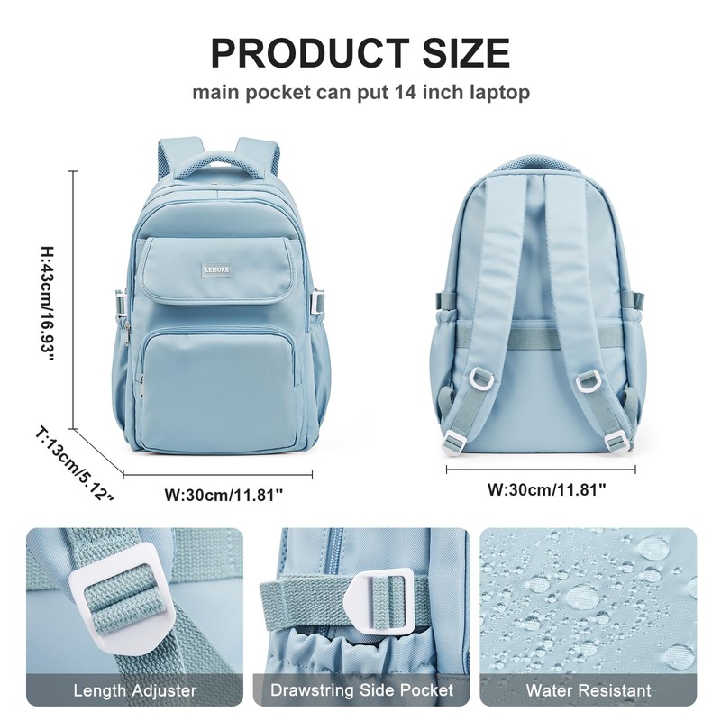 SEAFEW School Backpack for Men Women College High School Bag