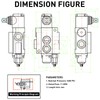INPANOLS Hydraulic Control Valve with Joystick, 1 Spool 11GPM Hydraulic