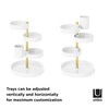 Umbra Pirouette Cosmetic Organizer, White/Brass