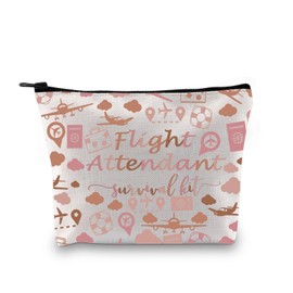 Flight Attendant Gift Cabin Crew Gift Flight Crew Gift Flight Attendant Survival Kit Makeup Bag Traveling Gift for Stewardess (Flight Attendant Bag EU)