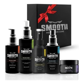 Kit Facial Antiedad Hombre Smooth Piel Mixta Grasa 5pz