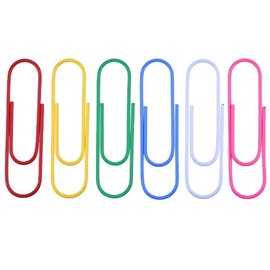 Drema 4-Inch Large Paper Clips,30pcs Jumbo Paper Clips Vinyl Coated Giant Paper Clips for Files(10CM Multicolor)