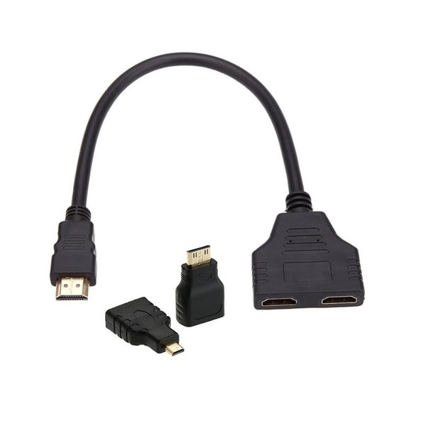 NFHK HDMI to Dual HDMI Female Y Splitter Switch Extension