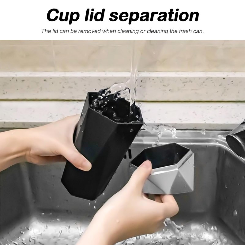 Osilly Car Trash Can with Lid, Diamond Design Small Portable