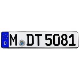 Munich German License Plate