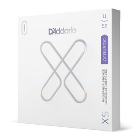 D'Addario Guitar Strings - XS Phosphor Bronze Coated Acoustic Guitar Strings - XSAPB1152-3P - Maximum Life with Smooth Feel & Exceptional Tone - For 6 String Guitars - 11-52 Custom Light, 3-Pack