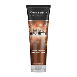 John Frieda Brilliant Brunette, Color Boosting Conditioner, Enhances and Protects Multi-Dimensional Tones, With Sweet Almond Oil to Rehydrate and Replenish Dry Hair, 8.45 Oz