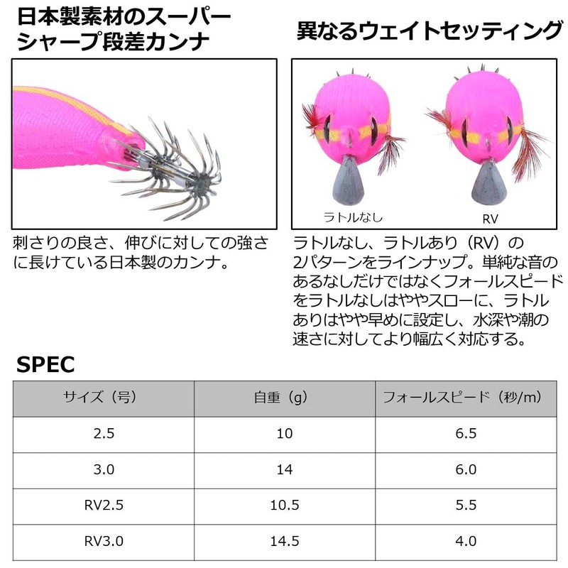 DAIWA Ikametal Omorig, Emerald OR Egi RV2.5 Keimura - Keimura