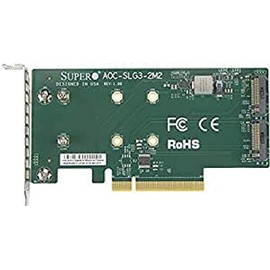 Supermicro AOC-SLG3-2M2 PCIe Add-On Card for up to Two NVMe SSDs