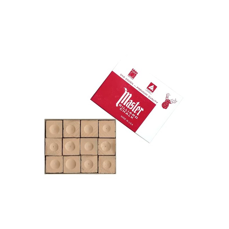 Tweeten Fibre Co Camel Tan Billiard Pool Chalk Master Dozen