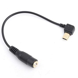 Buachois Cable Adaptador de Micrófono, Cable Adaptador de Audio Jack, Micro USB Macho en ángulo Recto a Cable Hembra de 3,5 mm de 4 Polos para Micrófono con Clip Activo Adaptador de Conversión