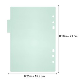 NUOBESTY 10pcs Plastic Binder Index Dividers A5 Index Tabs Multicolored Poly Dividers with 6 Holes for Office Leather Journal Notebooks