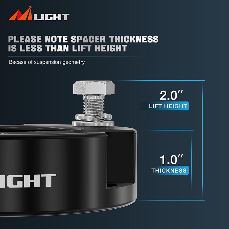 Nilight 2''Leveling Lift Kits for 2005-2023 Tacoma/2003-2023 4Runner/2007-2015 FJ Cruiser
