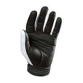 HIRZL Mens Trust Control 2.0 Golf Gloves Mens Left Hand (For Right Handed Golfers) White/Black Large Mens Left Hand (For Right Handed Golfers) White/Black Large