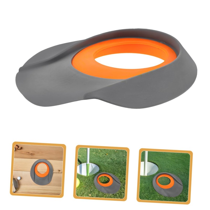 BESPORTBLE 3pcs Indoor Golf Putting Practice Cups Portable Grey Training