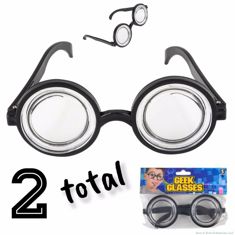 Round Bubbles Glasses Bug Eyes Specs Coke Bottle Costume Goggles