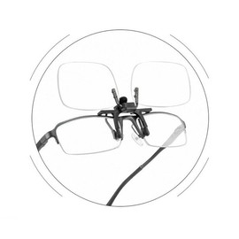 sTc Clip-on Flip Up Rimless Magnifying, Suitable for Reading Glasses, Clip onto over Eyeglasses (+2.00)