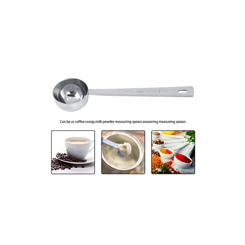 Cucharadas de Caf, Cuchara Medidora de Caf de Acero Inoxidable,