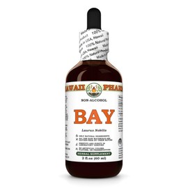 Bay (Laurus Nobilis) Dry Leaf Glycerite, Made in Hawaii, All Natural, Vegan, Lab Tested Alcohol-Free Liquid Extract - 2 fl.oz