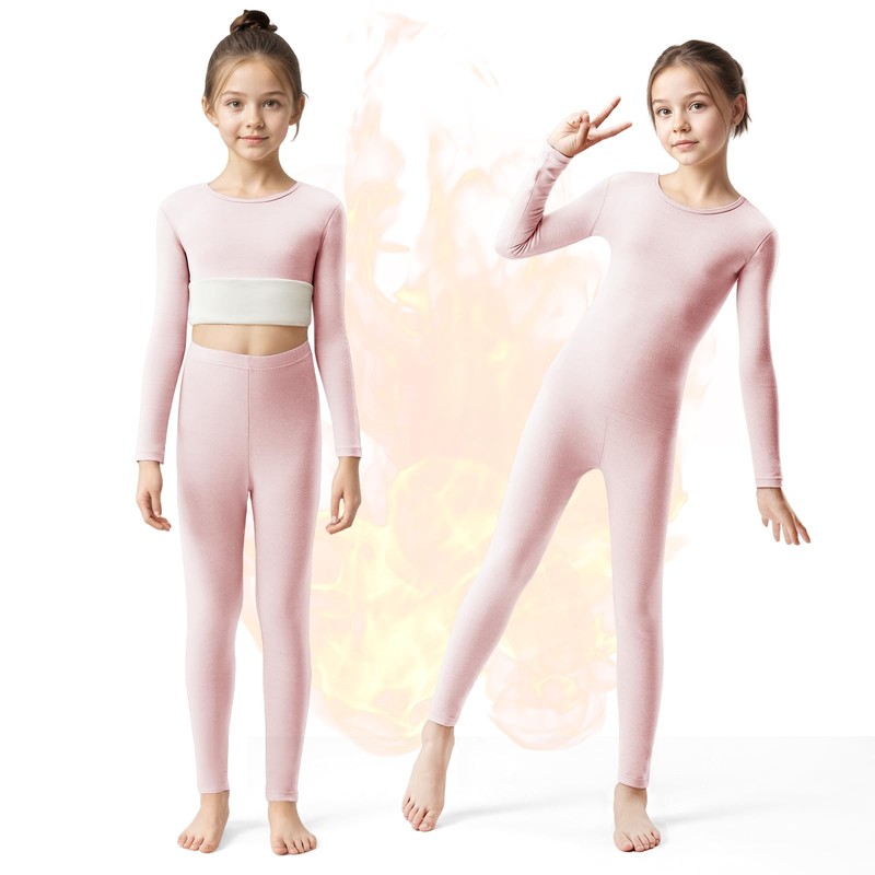 Hoseay Biancheria Intima Termica Bambino, Set Intimo Termico Ragazze, Maglia