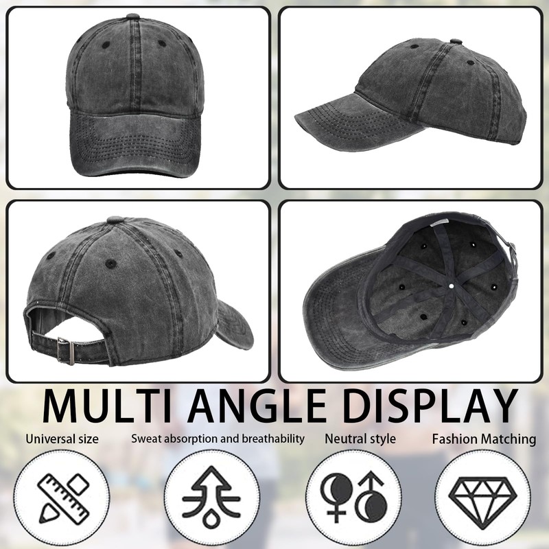 AUNGKWANG Boys Girls Baseball Cap, Children's Baseball Cap, Washed, Pure