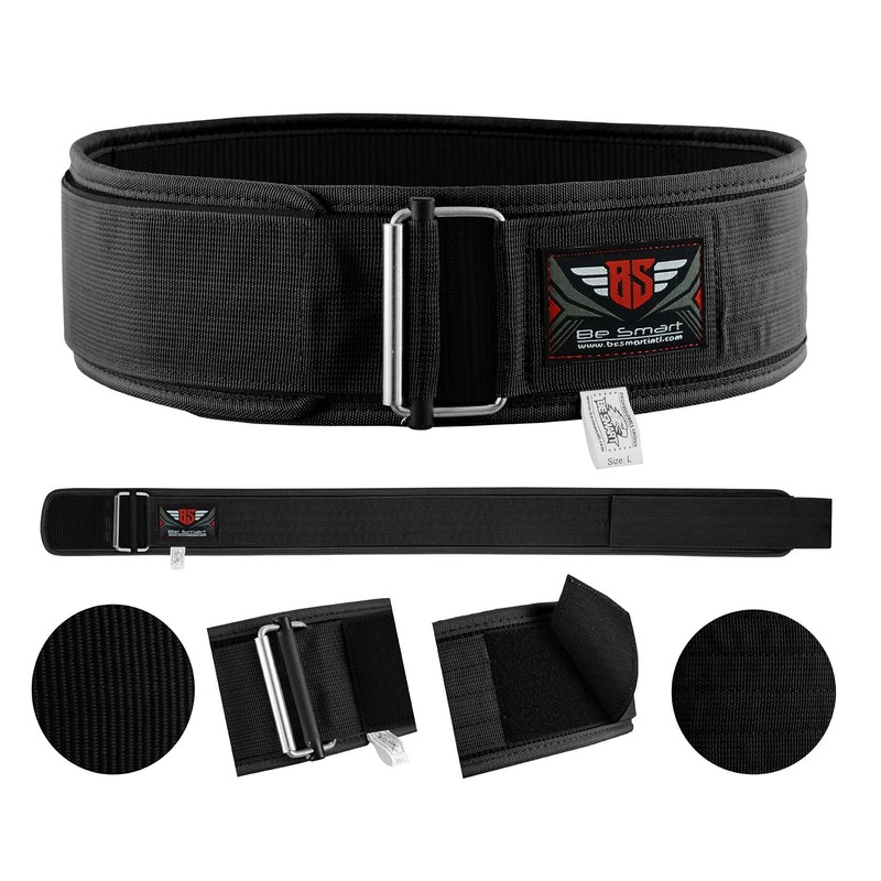BeSmart Weight Lifting Belt Deadlift Powerlifting belts Self-Locking Double Padded
