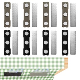 cxxtkcxxlc Magnetic Tablecloth Holders (Pack of 8) - 4 Black, 4 Grey, Invisible Tablecloth Weights, Extra Heavy Clips, Ideal for Garden and Patio Tables, Indoor and Outdoor