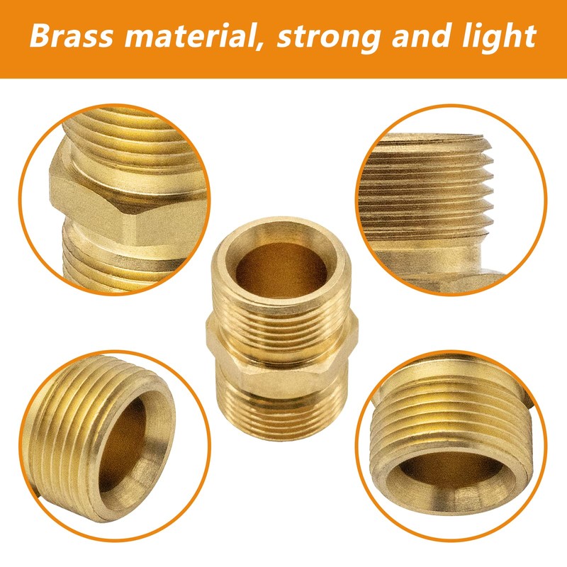 Fai Top Brass High Pressure Washer Coupler,M22-15 mm Female Thread