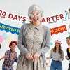 Ishua 7pcs Grandma Wig, Old Lady Wig Costume for Women
