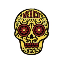 Vagabond Heart Mexico Pin - Sugar Skull Pin - Mexico Enamel Pin - Mexico Souvenir