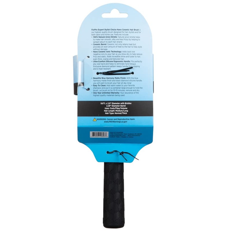 ForPro Expert Stylist Choice Nano Ceramic Hair Brush, 100% Natural